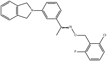 1-[3-(1,3-DIHYDRO-2H-ISOINDOL-2-YL)PHENYL]-1-ETHANONE O-(2-CHLORO-6-FLUOROBENZYL)OXIME Struktur