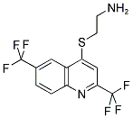 4-(2-AMINOETHYLTHIO)-2,6-BIS(TRIFLUOROMETHYL)QUINOLINE Struktur