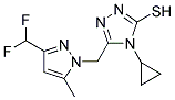 4-CYCLOPROPYL-5-(3-DIFLUOROMETHYL-5-METHYL-PYRAZOL-1-YLMETHYL)-4H-[1,2,4]TRIAZOLE-3-THIOL Struktur