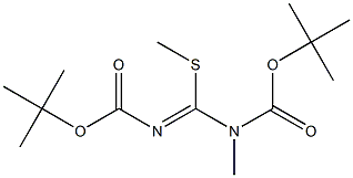 N,N'-BIS(TERT-BUTOXYCARBONYL)-N,S-DIMETHYLISOTHIOUREA Struktur