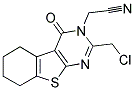 [2-(CHLOROMETHYL)-4-OXO-5,6,7,8-TETRAHYDRO[1]BENZOTHIENO[2,3-D]PYRIMIDIN-3(4H)-YL]ACETONITRILE Struktur