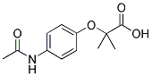 2-(4-ACETAMIDOPHENOXY)-2-METHYLPROPIONIC ACID Struktur