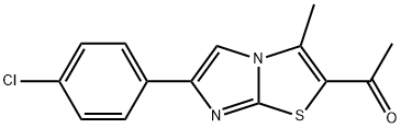 1-[6-(4-CHLOROPHENYL)-3-METHYLIMIDAZO[2,1-B][1,3]THIAZOL-2-YL]-1-ETHANONE Struktur