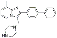 2-BIPHENYL-4-YL-8-METHYL-3-PIPERAZIN-1-YLMETHYL-IMIDAZO[1,2-A]PYRIDINE Struktur