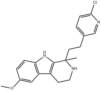 1-[2-(6-CHLORO-3-PYRIDINYL)ETHYL]-1-METHYL-2,3,4,9-TETRAHYDRO-1H-BETA-CARBOLIN-6-YL METHYL ETHER Struktur