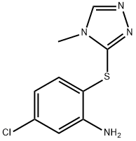 5-CHLORO-2-[(4-METHYL-4H-1,2,4-TRIAZOL-3-YL)THIO]ANILINE Struktur