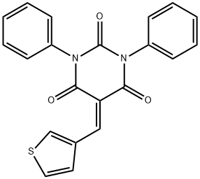 1,3-DIPHENYL-5-(3-THIENYLMETHYLENE)-1,3-DIAZAPERHYDROINE-2,4,6-TRIONE Struktur