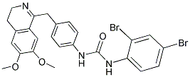 3-(2,4-DIBROMOPHENYL)-1-(4-((6,7-DIMETHOXY(3,4-DIHYDROISOQUINOLYL))METHYL)PHENYL)UREA Struktur