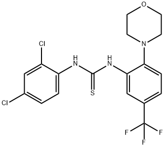 1-(2,4-DICHLOROPHENYL)-3-(2-MORPHOLIN-4-YL-5-(TRIFLUOROMETHYL)PHENYL)THIOUREA Structure