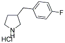 3-(4-FLUOROBENZYL)PYRROLIDINE HYDROCHLORIDE Struktur