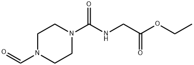 ETHYL 2-((4-FORMYLPIPERAZINYL)CARBONYLAMINO)ACETATE Struktur