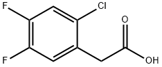2-クロロ-4,5-ジフルオロフェニル酢酸 化學(xué)構(gòu)造式