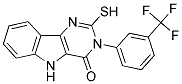 2-MERCAPTO-3-[3-(TRIFLUOROMETHYL)PHENYL]-3,5-DIHYDRO-4H-PYRIMIDO[5,4-B]INDOL-4-ONE Struktur