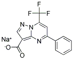 SODIUM 5-PHENYL-7-TRIFLUOROMETHYL-PYRAZOLO[1,5-A]PYRIMIDINE-3-CARBOXYLATE Struktur