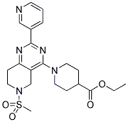 1-(6-METHANESULFONYL-2-PYRIDIN-3-YL-5,6,7,8-TETRAHYDRO-PYRIDO[4,3-D]PYRIMIDIN-4-YL)-PIPERIDINE-4-CARBOXYLIC ACID ETHYL ESTER Struktur