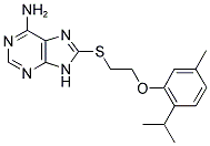 8-([2-(2-ISOPROPYL-5-METHYLPHENOXY)ETHYL]THIO)-9H-PURIN-6-AMINE Struktur