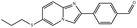 4-[6-(PROPYLSULFANYL)IMIDAZO[1,2-A]PYRIDIN-2-YL]BENZALDEHYDE Struktur