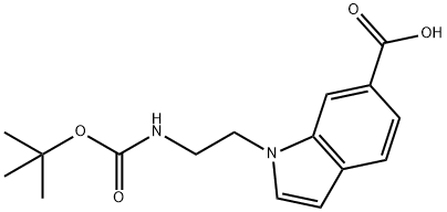 1-(2-TERT-BUTOXYCARBONYLAMINO-ETHYL)-1H-INDOLE-6-CARBOXYLIC ACID Struktur