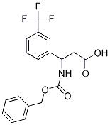 3-BENZYLOXYCARBONYLAMINO-3-(3-TRIFLUOROMETHYL-PHENYL)-PROPIONIC ACID Struktur