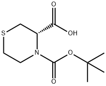 (S)-4-BOC-THIOMORPHOLINE-3-CARBOXYLIC ACID Struktur