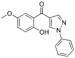 (2-HYDROXY-5-METHOXY-PHENYL)-(1-PHENYL-1H-PYRAZOL-4-YL)-METHANONE Struktur