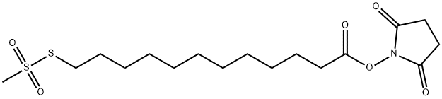 N-SUCCINIMIDYLOXYCARBONYLUNDECYL METHANETHIOSULFONATE Struktur