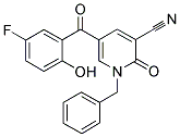 1-BENZYL-5-(5-FLUORO-2-HYDROXY-BENZOYL)-2-OXO-1,2-DIHYDRO-PYRIDINE-3-CARBONITRILE Struktur