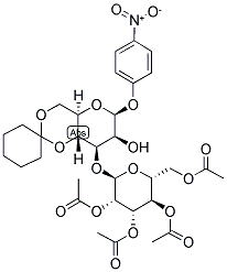 P-NITROPHENYL 3-O-(2,3,4,6-TETRA-O-ACETYL-ALPHA-D-MANNOPYRANOSYL)-4,6-O-CYCLOHEXYLIDENE-BETA-D-MANNOPYRANOSIDE Struktur