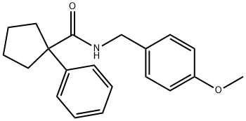 N-((4-METHOXYPHENYL)METHYL)(PHENYLCYCLOPENTYL)FORMAMIDE Struktur