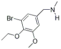 1-(3-BROMO-4-ETHOXY-5-METHOXYPHENYL)-N-METHYLMETHANAMINE Struktur