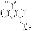 4-FURAN-2-YLMETHYLENE-2-METHYL-1,2,3,4-TETRAHYDRO-ACRIDINE-9-CARBOXYLIC ACID Struktur