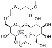 (BETA-1-[D-GALACTOPYRANOSYL])-[O-(CARBOXYETHYLTHIOETHYL)-METHYLATE]-(BETA-1-[2-N-ACETYLAMINO-2-DEOXY-D-GLUCOPYRANOSIDE]) Struktur