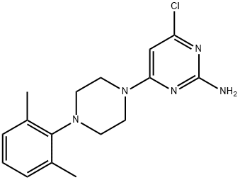 4-CHLORO-6-[4-(2,6-DIMETHYLPHENYL)PIPERAZINO]-2-PYRIMIDINAMINE Struktur