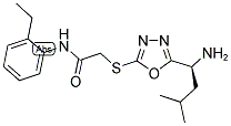 2-[5-(1-AMINO-3-METHYL-BUTYL)-[1,3,4]OXADIAZOL-2-YLSULFANYL]-N-(2-ETHYL-PHENYL)-ACETAMIDE Struktur