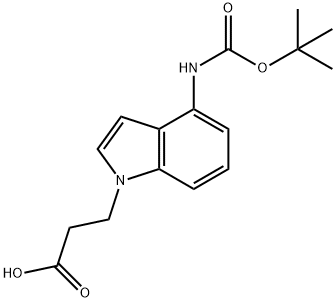 3-(4-TERT-BUTOXYCARBONYLAMINO-INDOL-1-YL)-PROPIONIC ACID Struktur