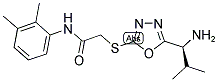 2-[5-(1-AMINO-2-METHYL-PROPYL)-[1,3,4]OXADIAZOL-2-YLSULFANYL]-N-(2,3-DIMETHYL-PHENYL)-ACETAMIDE Struktur