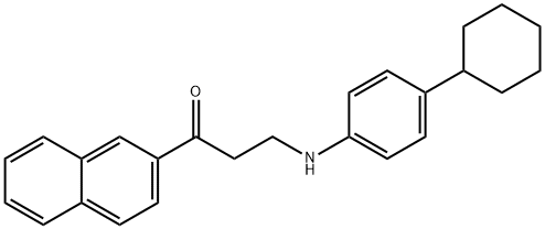 3-(4-CYCLOHEXYLANILINO)-1-(2-NAPHTHYL)-1-PROPANONE Struktur