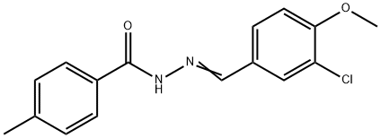 N'-[(3-CHLORO-4-METHOXYPHENYL)METHYLENE]-4-METHYLBENZENECARBOHYDRAZIDE Struktur