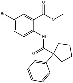 METHYL 5-BROMO-2-((PHENYLCYCLOPENTYL)CARBONYLAMINO)BENZOATE Struktur