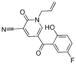 1-ALLYL-5-(5-FLUORO-2-HYDROXYBENZOYL)-2-OXO-1,2-DIHYDROPYRIDINE-3-CARBONITRILE Struktur