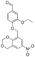 3-ETHOXY-4-(6-NITRO-4H-BENZO[1,3]DIOXIN-8-YLMETHOXY)-BENZALDEHYDE Struktur