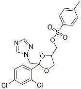 2-(2,4-DICHLOROPHENYL)-2-(1,2,4-TRIAZOL-1-YL METHYL)-1,3-DIOXALANE-4-METHYLTOSYLATE Struktur