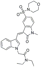 (Z)-N,N-DIETHYL-2-(3-((1-METHYL-5-(MORPHOLINOSULFONYL)-2-OXOINDOLIN-3-YLIDENE)METHYL)-1H-INDOL-1-YL)ACETAMIDE Struktur