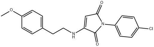 1-(4-CHLOROPHENYL)-3-{[2-(4-METHOXYPHENYL)ETHYL]AMINO}-1H-PYRROLE-2,5-DIONE Struktur