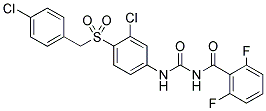 N-(3-CHLORO-4-[(4-CHLOROBENZYL)SULPHONYL]PHENYL)-N'-(2,6-DIFLUOROBENZOYL)UREA Struktur