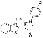 5-AMINO-4-BENZOTHIAZOL-2-YL-1-(4-CHLORO-PHENYL)-1,2-DIHYDRO-PYRROL-3-ONE Struktur