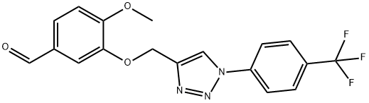 4-METHOXY-3-((1-[4-(TRIFLUOROMETHYL)PHENYL]-1H-1,2,3-TRIAZOL-4-YL)METHOXY)BENZENECARBALDEHYDE Struktur