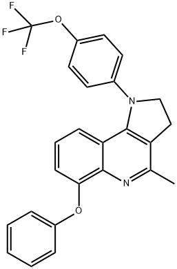 4-(4-METHYL-6-PHENOXY-2,3-DIHYDRO-1H-PYRROLO[3,2-C]QUINOLIN-1-YL)PHENYL TRIFLUOROMETHYL ETHER Struktur