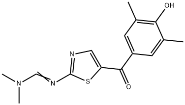 N'-[5-(4-HYDROXY-3,5-DIMETHYLBENZOYL)-1,3-THIAZOL-2-YL]-N,N-DIMETHYLIMINOFORMAMIDE Struktur