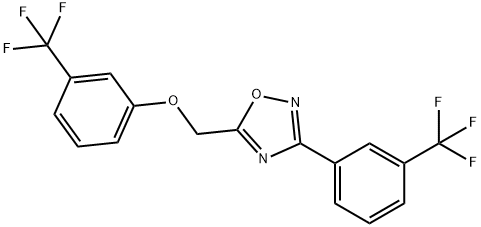 3-(TRIFLUOROMETHYL)PHENYL (3-[3-(TRIFLUOROMETHYL)PHENYL]-1,2,4-OXADIAZOL-5-YL)METHYL ETHER Struktur